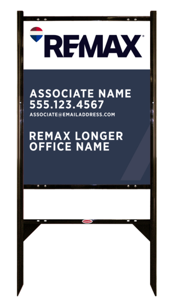 Angle Iron Frame and Associate Name Sign Unit,  30h x 24w, .040 Aluminum